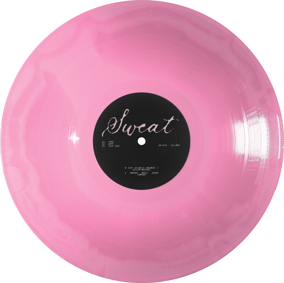 SWEAT pink vinyl design